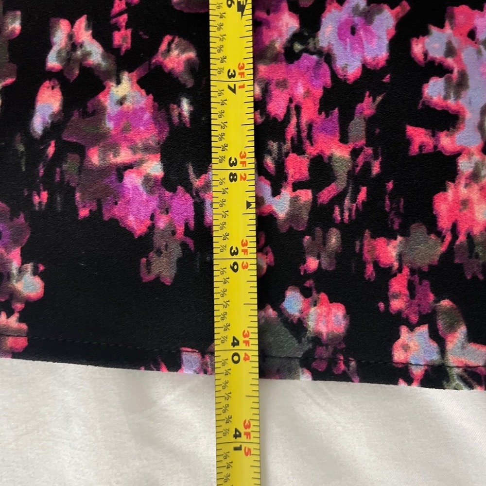 London Times Woman Black Pink Floral A-Line Psychedelic Dress Plus Size 16W - Picture 10 of 10
